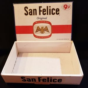 San Felice Cigar Box Vintage 9 Cent American Eagle Original 1960s RG Dun Lima OH